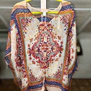 Geometric Boho Georgette Blouse